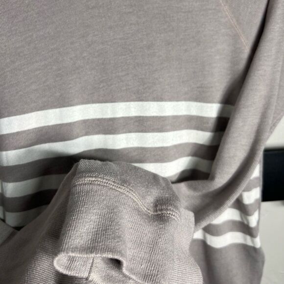 Sundry Pullover Hoodie Grey Stripes Soft Knit Size 0 - Picture 7 of 13